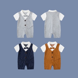 Conjuntos de Dos Piezas de Verano para Bebés Niños, Estilo Casual a Cuadros de Algodón, Trajes de Escalada a la <span class=keywords><strong>Moda</strong></span> para Bebés de Una a Un Año - Product Image 2