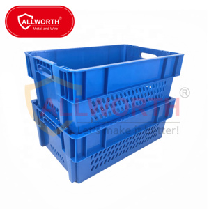 Durable Stackable Plastic Vegetable Crate Box Plastic Turnover With Lid