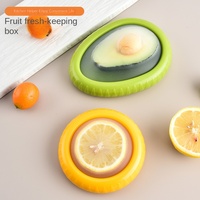 Lot de 4 mini boîtes de conservation en plastique pour réfrigérateur, avec film de silicone, pour avocat, tomate, légumes et fruits
