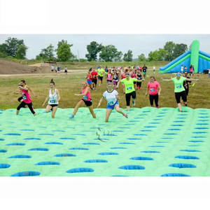 Il materasso gonfiabile della tela cerata del PVC della fabbrica di Aomiao funziona per la corsa ad ostacoli gonfiabile folle 5k - Product Image 1