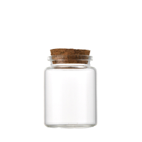 Petites bouteilles en verre décoratives bricolage avec bouchons en liège et en bois style de recharge pour des faveurs personnalisées