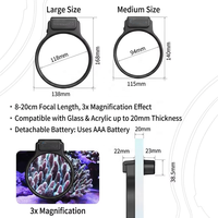 Visualiseur d'aquarium magnétique, loupe 3X pour aquarium, lentille d'observation des coraux pour aquarium d'eau douce et d'eau salée