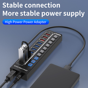 Xput Bán Buôn Hợp Kim Nhôm 10 Cổng USB/Loại C Hub 7 Cổng USB 3.0 + 3 Cổng 2.4A Sạc Với Chuyển Đổi Máy Tính Xách Tay Nhà Phân Phối - Product Image 5