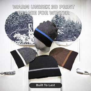 Gorro Casual Unisex de Acrílico con Bordado 3D y Estampado Digital, Estilo Red, Novedad de Otoño-Invierno para Comercio Exterior - Product Image 2