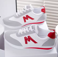 Chaussures de sport décontractées pour hommes Ysd, printemps, blanches, grande taille, respirantes, en maille et daim, à lacets, à enfiler, avec broderie sur le dessus