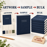 LABON Individuelles Foto-Erinnerungsbuch Stoffgebundenes Hardcover Geprägter Rahmen Goldfolie Reisenotizen Bilderalbum Geschenkbox