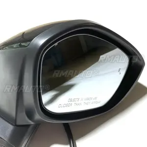 Conjunto de Espejo Retrovisor para Automóvil Honda Civic 2022-2023, Lado del Pasajero y del Conductor, Punto Ciego, Calefactable, Eléctrico, 76208T20A21, 7 Líneas, Negro - Product Image 3