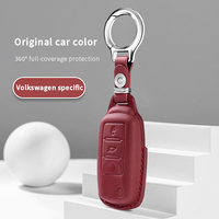 Housse/Sac de Clé de Voiture en Cuir de Luxe, Anti-Chute et Résistant à l'Usure, Convient pour Volkswagen Santana, Scirocco, Sagitar et Lavida.