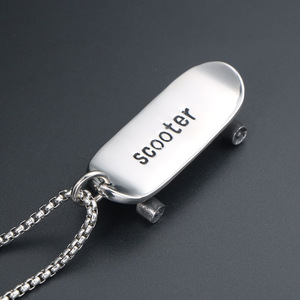 Collar con Colgante de Scooter de Acero Inoxidable, Joyería Unisex para Regalo SP798 - Product Image 3