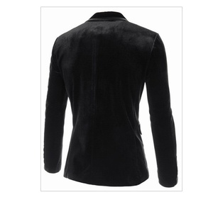 เสื้อแจ็กเก็ตทรงสลิมฟิตผ้ากำมะหยี่เนื้อนุ่มสำหรับบุรุษชุดสูทลำลองสำหรับบุรุษโลโก้ตามสั่งสไตล์ธุรกิจ - Product Image 6