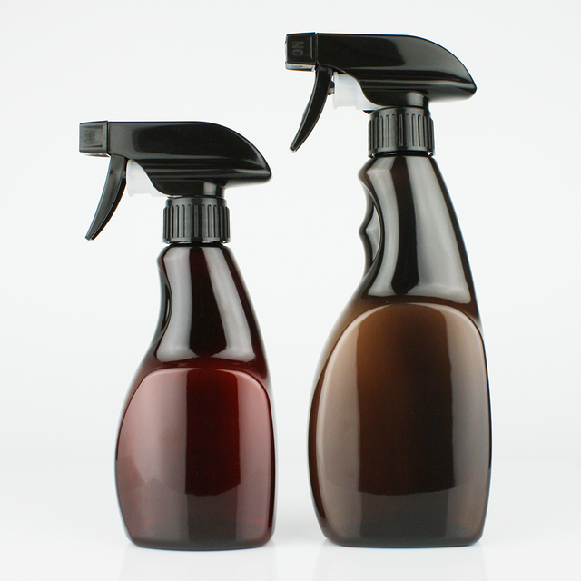 Custom Logo Empty Brown 300ml 400ml Room Deodorant Disinfection Window Cleaner Spray Plastic Bottle
