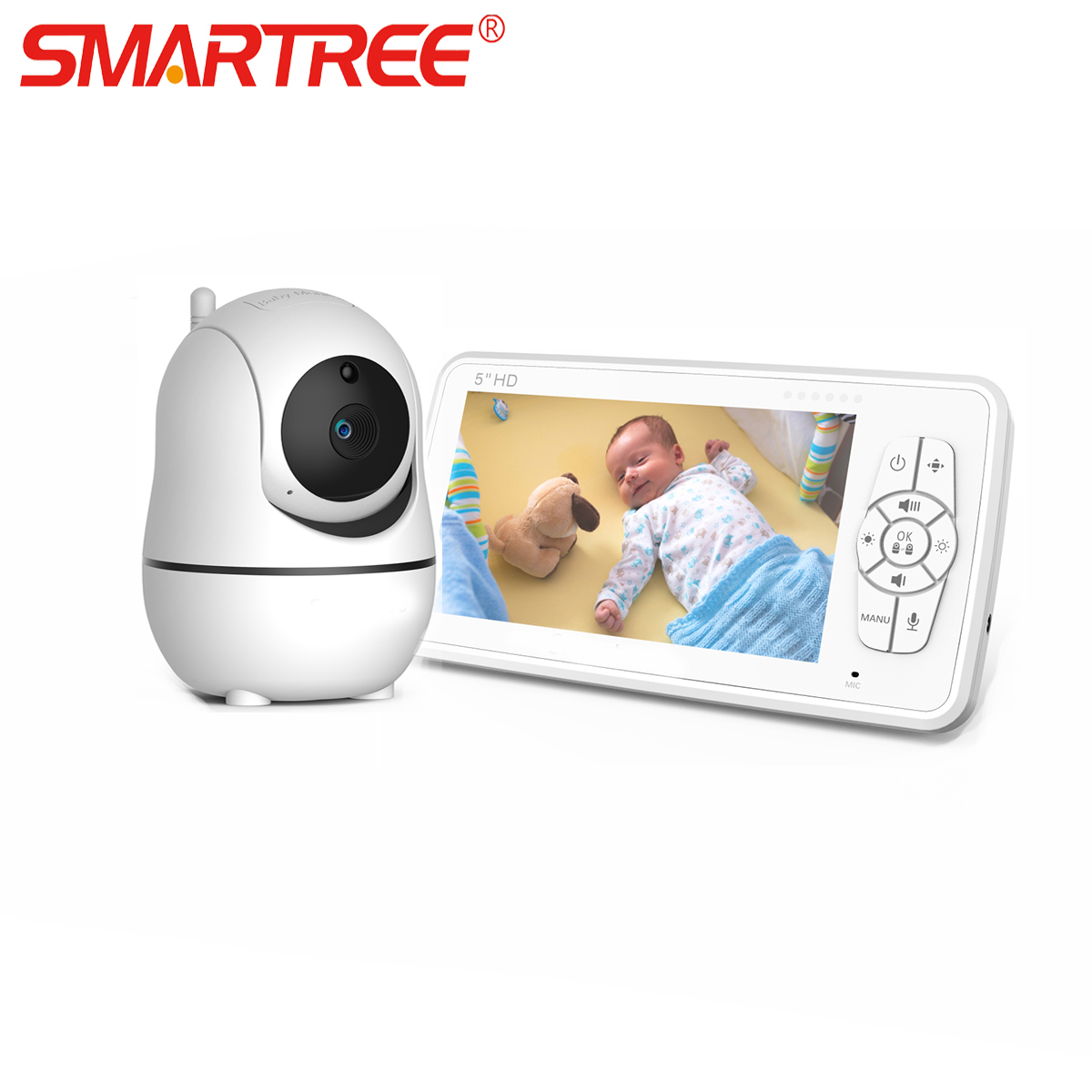 5 inch HD hot selling good quality smartree baby monitor camera
