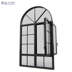 Fuson nhà máy ODM tùy chỉnh-thực hiện pháp Windows temper tráng men ban công cửa sổ nướng thiết kế sắt khuôn cửa sổ và cửa sổ - Product Image 4