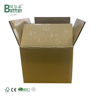 Boîte en carton personnalisée en gros, portable, avec pelliculage brillant, étanche, gaufrée, en matériau kraft, pour le transport de légumes et de fruits