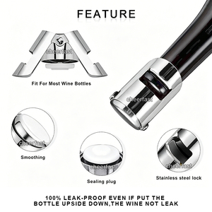 Tapón de Vacío Reutilizable para Conservar <span class=keywords><strong>Vino</strong></span> de la Marca Cheerfast, con Función Antiderrames para <span class=keywords><strong>Vino</strong></span> <span class=keywords><strong>Espumoso</strong></span> - Product Image 4