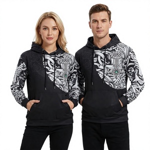 Sudadera con Capucha Negra Unisex, Diseño con Pedrería, Corte Holgado, Estilo Casual para Otoño, Algodón Ecológico - Product Image 1