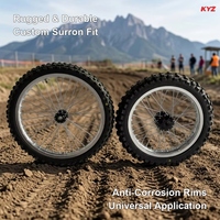 Kit complet de roues KYZ 19/16 pouces avec moyeu CNC à tirage droit en alliage d'aluminium 7116-T6 anodisé pour vélo électrique tout-terrain Ebike Pro
