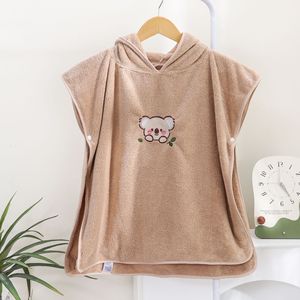Lusso Ultra morbido 60*120cm bambini con cappuccio asciugamani da bagno ricami personalizzati in pile di corallo cartone animato accappatoio <span class=keywords><strong>Poncho</strong></span> da bagno da spiaggia - Product Image 5