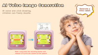 Gamegaga B6 Kids AI Thermal Printer 2.8 Inch 1500mAh Printer Mini Portabel Tanpa Tinta Mainan Edukatif Hadiah untuk Anak-anak