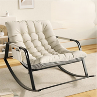 Fauteuil à bascule moderne de loisirs, fauteuil double paresseux pour la maison, le bureau et le salon, fauteuil inclinable avec coussin large