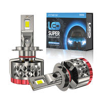 HYNBYZJ Nouveaux phares LED de voiture haute puissance 300W 9005 9006 Lampe LED super lumineuse Canbus 50000LM Ampoule de phare LED H4 pour voiture 12V