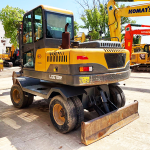 Free Shipping Volvo Wheel Excavator 6 Ton Engine MIni Wheel Excavator Hydraulic <b>Digger</b> with Factory Price Korea Japan - Product Image 1