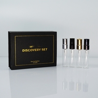 Flacons de parfum miniatures ronds transparents rechargeables de 3 ml, échantillons de parfum en verre de qualité de 5 ml