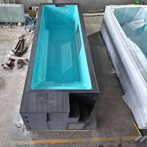 Piscina de Hidromasaje Familiar Pequeña Personalizada, Piscina Elevada para Exteriores con Ventana Resistente a los Rayos UV y a la Corrosión, Fabricada en Fibra de Vidrio - Product Image 5