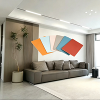 Panneau mural en fibre de charbon de bambou, toucher doux, imperméable, flexible, panneau décoratif mural intérieur, panneau mural co-extrudé en PVC