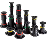 Support de terrasse moderne en PP à haute capacité de charge, piétement en plastique réglable en hauteur pour fondation de abri, compatible bois, béton, métal