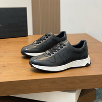 Chaussures décontractées pour hommes en cuir véritable de style italien, à lacets, avec plateforme et blocs de couleur, augmentant la taille