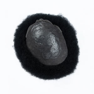 Toupee de Silicona Suave Indio, Cabello Premium Afro Rizado Natural, Encaje HD Suizo, Toupee Negro para Hombre, Toupee Afro para Hombre - Product Image 6