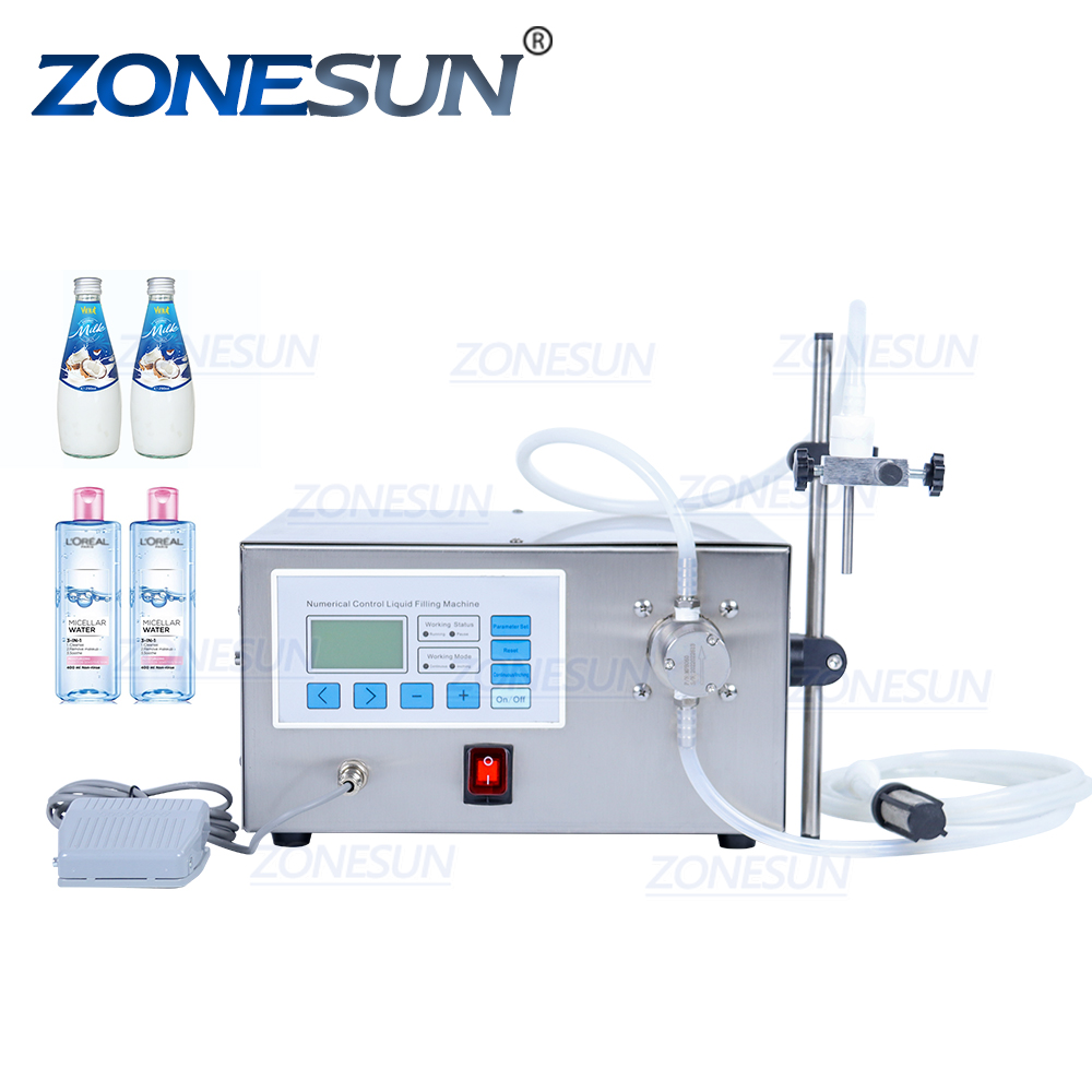 ZONESUN ZS-MPZ1 одна осветительная головка, магнитный насос из нержавеющей стали Semi автоматическая фасовочно-напитка сока эфирное масло бутылка жидкости для электронных сигарет наполнения машина