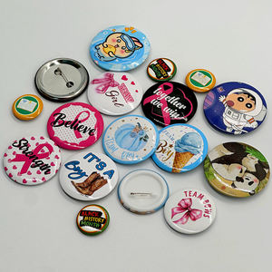Badge bouton en étain personnalisé avec logo, motif dessin animé/anime, pour cadeau promotionnel - Product Image 1