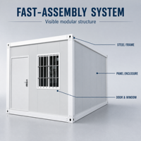 Bâtiment préfabriqué modulaire à installation rapide, bonne isolation thermique, dimensions personnalisables, adaptable aux crêtes montagneuses