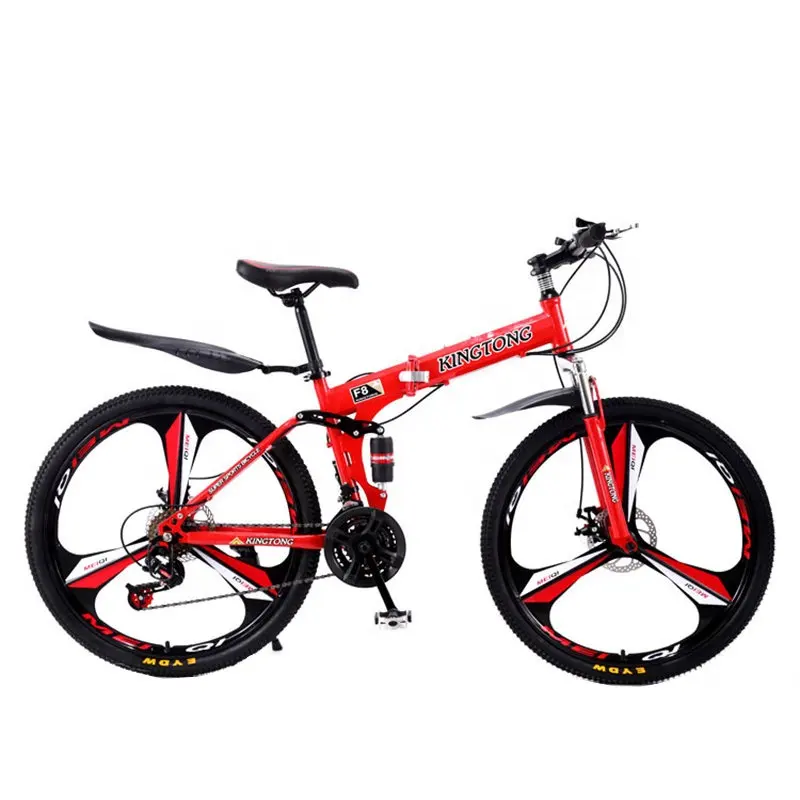 Customized 26 Inch 24 Speed Three Knife Wheel High Quality Aluminium Alloy Adult Mtb Best Folding Bicycle Mountain Bike