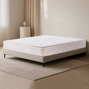 Matelas à ressorts ensachés indépendants silencieux de qualité hospitalière, taille King Queen, moderne, durable, avec housse en coton écologique - Product Image 1