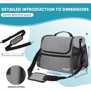 Sac de transport POCDUORG pour animaux de compagnie et accessoires de toilettage, en ABS, compatible avec les aspirateurs de toilettage pour grands chiens Oneisall/Neabot - Product Image 3