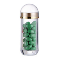 Pilulier en plastique personnalisé vide bouteille en plastique solide porte-étui conteneur flacons boîte avec bouchon à vis pour comprimés de capsule de poudre