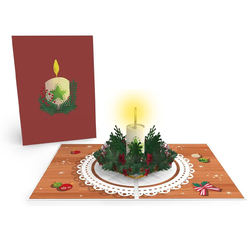 Thiệp Giáng Sinh 3D Pop-up cao cấp Winpsheng, thiết kế đèn sang trọng, có nhạc, giấy 250gsm, màu sắc tùy chỉnh - Product Image 3