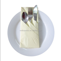 Serviettes en papier Airlaid Teinture Papier à dîner jetable avec poche 50Pcs Serviettes de mariage en lin en vrac pour Thanksgiving(16 "x 16")