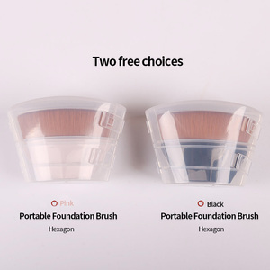 Brocha suave para base de maquillaje, brocha portátil para polvos cosméticos, brocha facial con logotipo personalizado, brocha profesional para mezclar líquidos y cremas. - Product Image 5