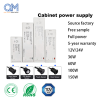Catu Daya Lampu Kabinet LED 12V 24V 1A 2A 3A SMPS LED
