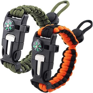 STELLAR PATH Pulsera de Paracord con Silbato Fuerte, Encendedor de Magnesio y Cierre Ajustable de Nylon para Camping y Senderismo - Product Image 1