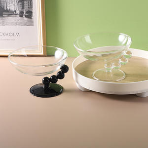 New Creative Handcrafted Glass Candy Dried Bowl With Lounge <strong>Dessert</strong> <strong>Tray</strong> - Product Image 2