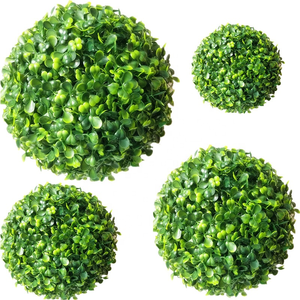 Factory directly wholesale artificial grass topiary boxwood ball for wall hanging ornament