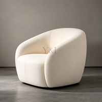 Fauteuil d'appoint rembourré en tissu, canapé simple moderne incurvé pour salon, hôtel