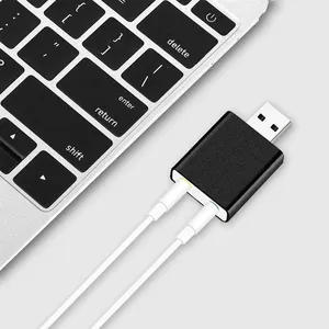 Tarjeta de sonido USB A Adaptador de auriculares de <span class=keywords><strong>Audio</strong></span> de 3,5mm tarjeta de sonido externa 7,1 Tarjeta de <span class=keywords><strong>Audio</strong></span> para micrófono auriculares ordenador PC - Product Image 4