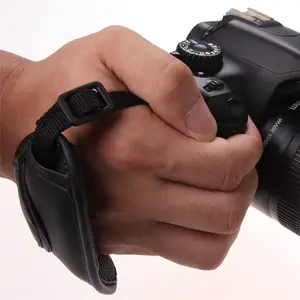 สายคล้องมือสีดำกล้อง SLR พร้อมสาย R1089ข้อมือกล้อง SLR ทึบทึบ