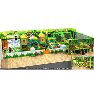 Équipement de terrain de jeu intérieur sur le thème de la jungle, tunnel en alliage et plastique, ensemble de toboggans pour enfants, piscine à balles, jeux souples - Product Image 3